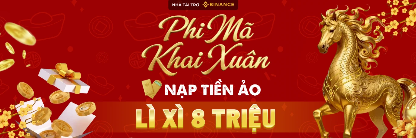 [ MEGA CRYPTO ] Phi Mã Khai Xuân - Nạp Tiền Ảo Nhận Ngay Lì Xì 8 Triệu VND 