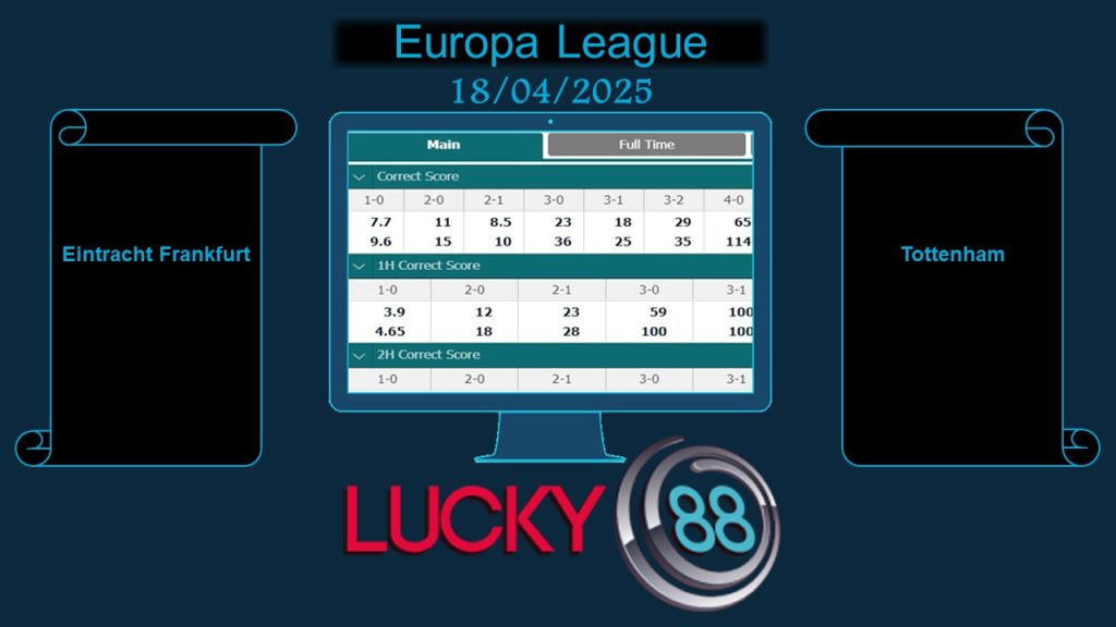 Eintracht Frankfurt vs Tottenham, Soi kèo bóng đá hôm nay 18/04/2025, Europa League
