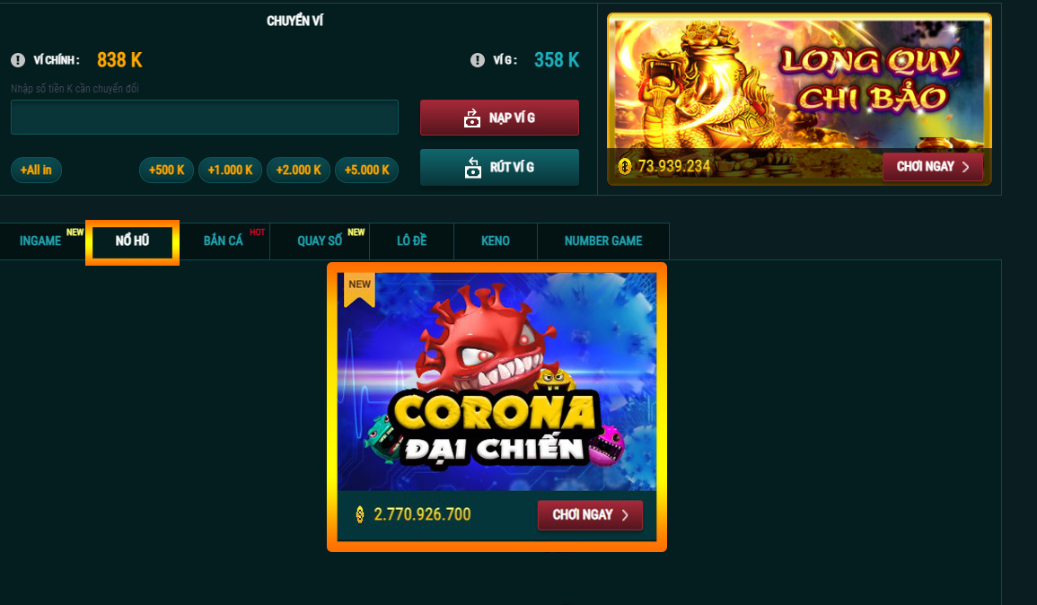 Slot Game Nổ Hũ Lucky88 - Corona Đại Chiến