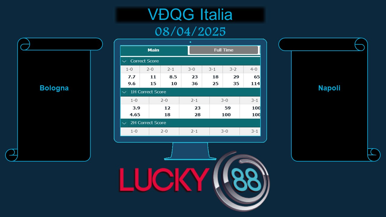 Bologna vs Napoli, Soi kèo bóng đá hôm nay 08/04/2025, VĐQG Italia