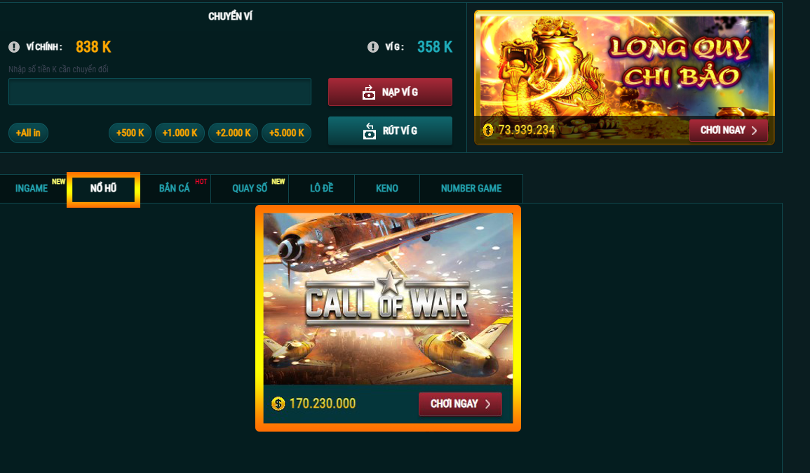 Slot Game Nổ Hũ Lucky88 - Call Of Wall